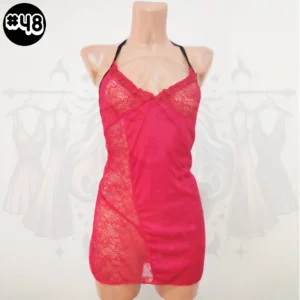 قميص شوميز احمر و سترينك - Chemise de nuit Rouge