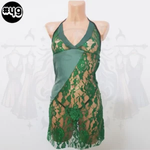 قميص شوميز اخضر و سترينك - Chemise de nuit Vert