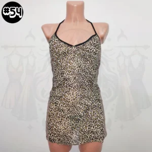 قميص شوميز منمر و سترينك - Chemise de nuit Leopard